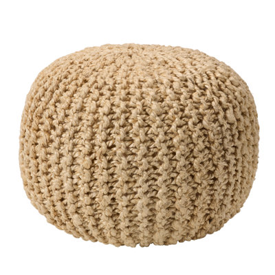 Deckerville 20" Wide Round Pouf Ottoman by Bay Isle Home