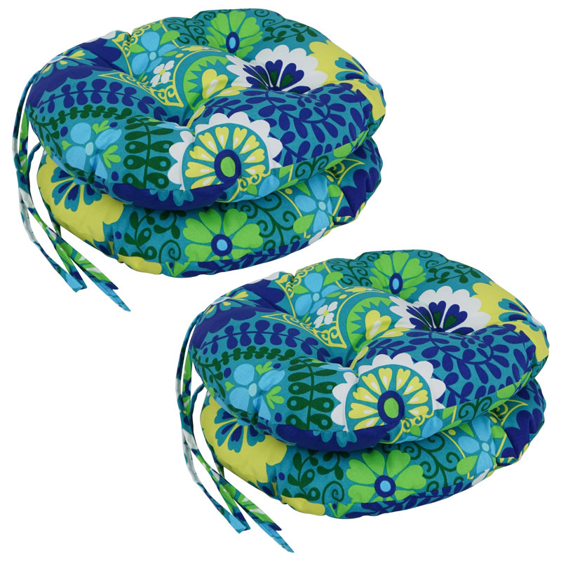 Outdoor 3.5'' Dining Chair Seat Cushion, Luxury Azure
