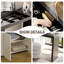 Meuble-lavabo extensible crème 47,24 po avec rangement