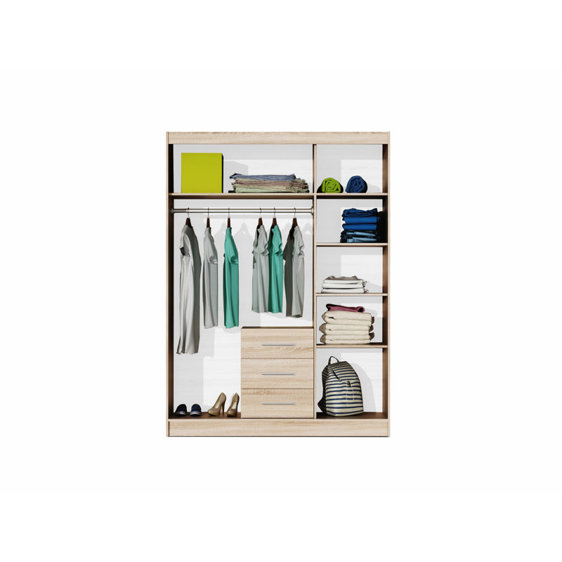 Biser Manufactured Wood Wardrobe, Grey
