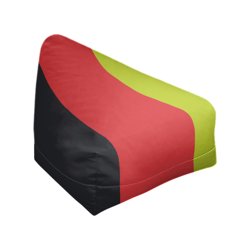 Fauteuil à billes Washington, Gris anthracite / rouge torche / vert volt, 27 po x 27 po x 30 po