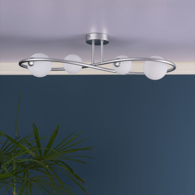 Glass Semi Flush Mount