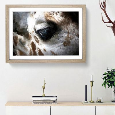 Face of a Giraffe - Picture Frame Graphic Art Print