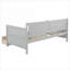 Lit de jour simple en bois de pin gris neutre et neutre, multifonctionnel pour les chambres d'amis et les petits espaces, style contemporain minimaliste