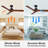 52" Black Lowe Profile Ceiling Fan without Light