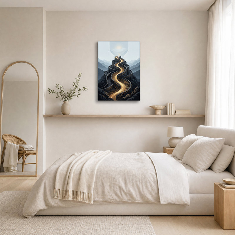 Art mural sur toile, "Spiral Staircase", H 24 po x l 16 po