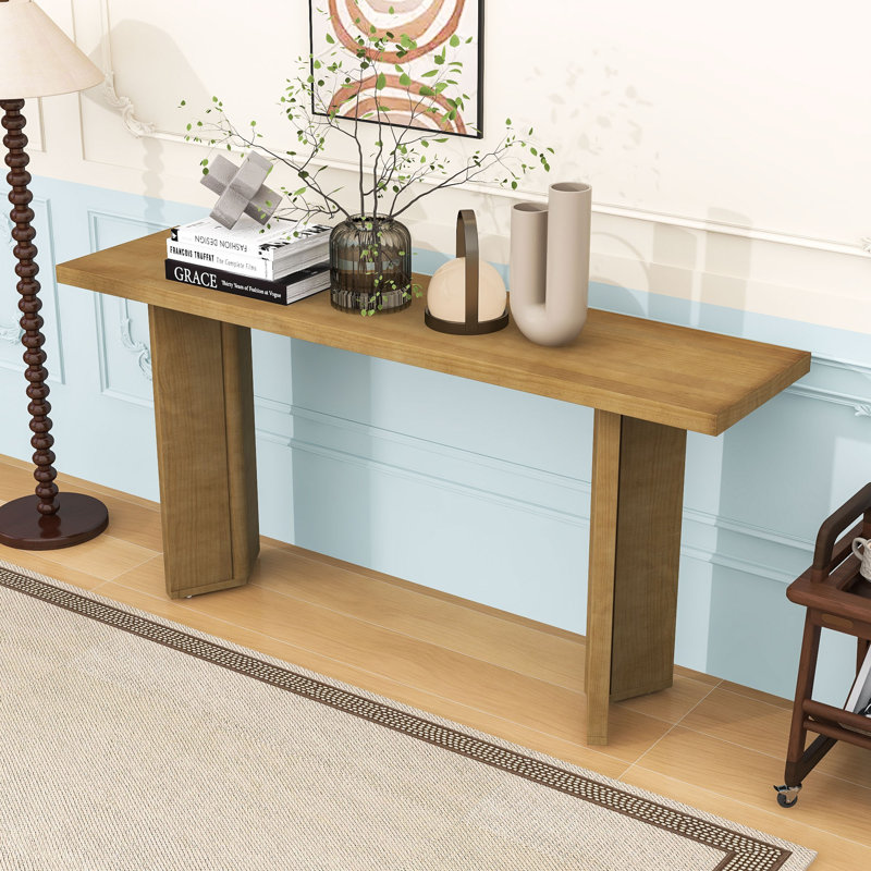 Console avec pieds géométriques, Naturel