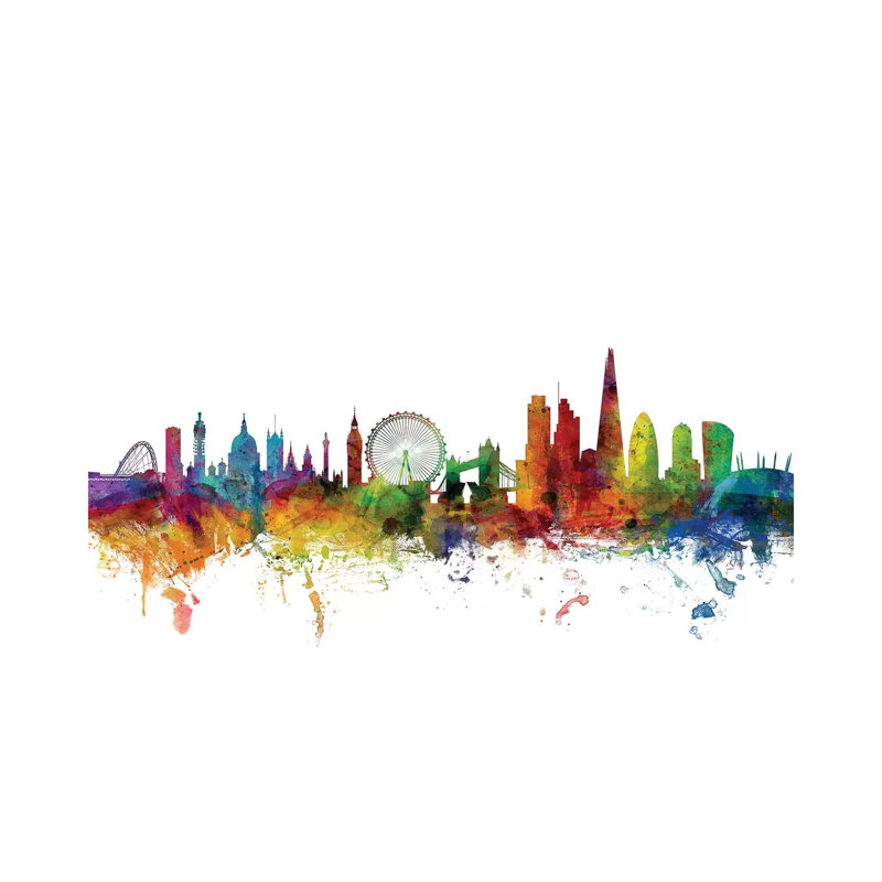 London, England Skyline by Michael Tompsett - Wrapped Canvas Gallery-Wrapped Canvas Giclée