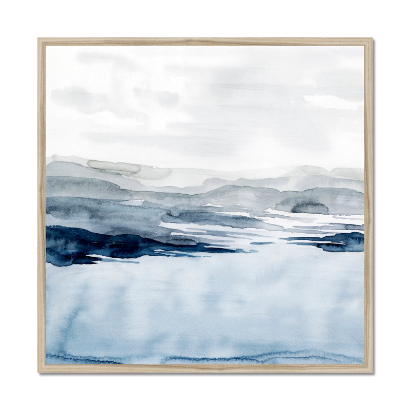 Faded Horizon I 1 Piece Painting, 55cm H x 55cm W, Natural Wood Framed Paper Print