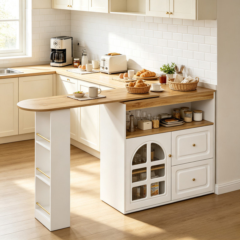 204 cm W Kitchen Island with