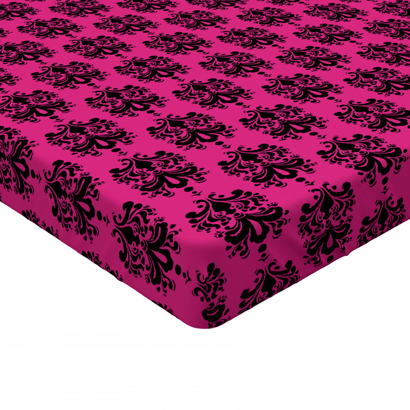 Microfiber Damask Fitted Sheet, Full/Double Fitted Sheet