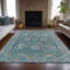 Machine Washable Indoor/Outdoor Xhevrie Teal Rug-112131969
