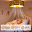 Ventilateur de plafond à profil bas en rotin 20 po avec éclairage, ventilateur de plafond encastré avec télécommande Boho, réversible à 6 vitesses