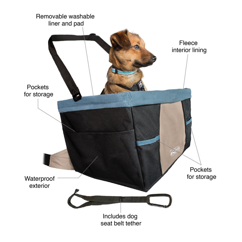 Kurgo Black and Blue Soft Sided Dog Booster Seat
