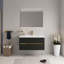 Meuble-lavabo flottant 42 po avec lavabo, meuble de rangement mural avec lavabo à surface solide et tiroirs à fermeture en douceur 42 po