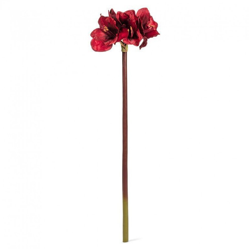 Amaryllis avec 4 fleurs artificielles, Rouge