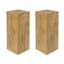 Table de bout MGO à colonne carrée aspect bois, H33,75 po, finition vieillie d'aspect bois, se mélange à différentes hauteurs, pour une utilisation à l'intérieur ou à l'extérieur-578513453-578513426
