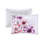 Édredon en microfibre douce pour lit simple / simple TG, coussins de broderie à motif floral rose