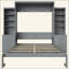 Lit escamotable avec tablettes de rangement et tiroirs Murphy-129743577-129743579