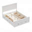Structure de lit avec rangement moderne en bois avec 6 tiroirs-114557070