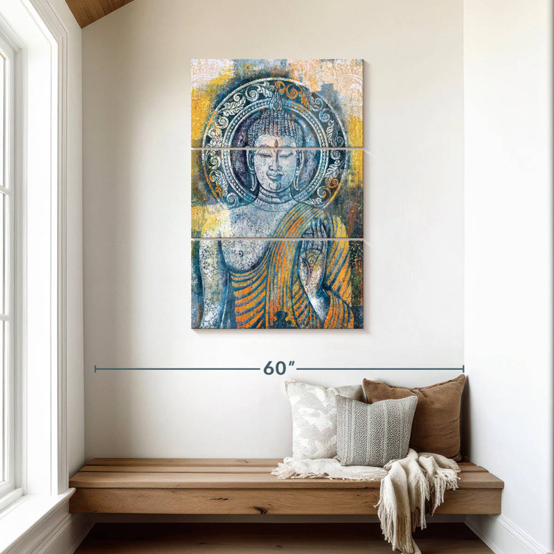 Bouddha en acrylique Leisha, H 45 po x l 28 po