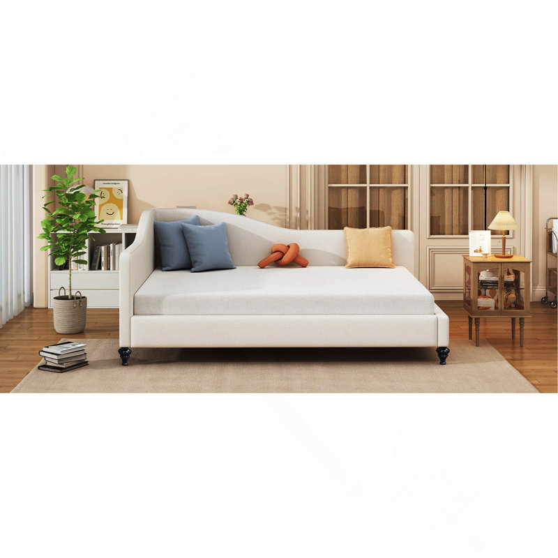 L-Shaped Daybed, Beige, Twin