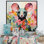 «Pink Curious Rat Blooms I», souris, art mural