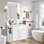 Ensemble 14 pièces d'accessoires de salle de bain noir mat