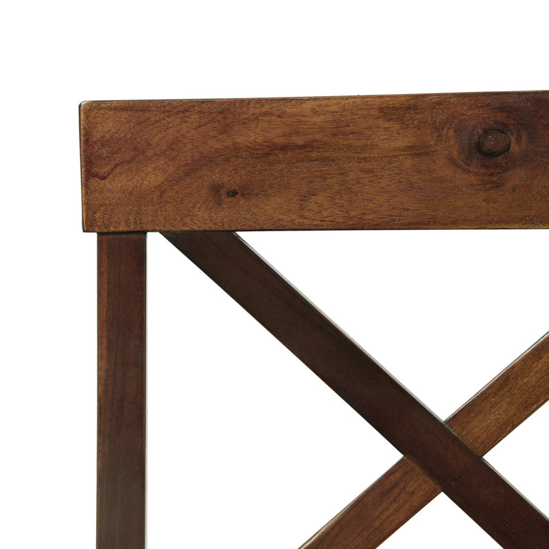 Williamsville 6 - Person Solid Wood Top Four Leg Dining Set, Oak/Mahogany