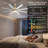  66-inch Modern Ceiling Fan with Light, Remote Control Smart Fan, 8 ABS Blades, DC Motor, 6 Speeds, Downrod Mount for Bedroom, Living Room-996903134-996903132
