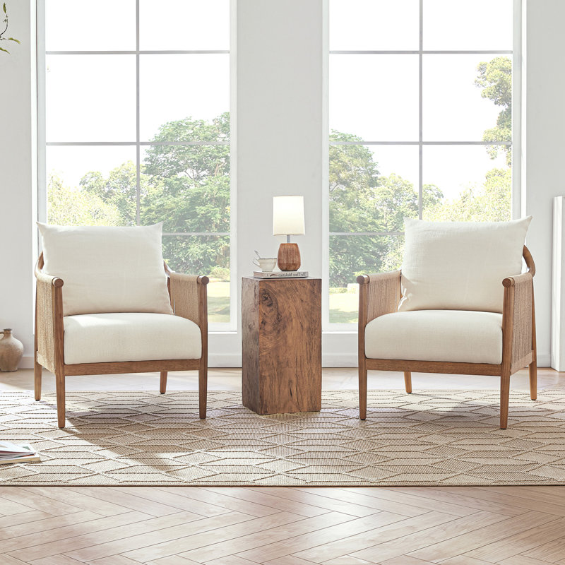 Brena Upholstered Armchair, Cream