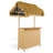 Outdoor Bar With Hawaiian Vibe And Adjustable Feet, Pe Grass Canopy, Wood, Spacious Storage In Theme, Strong For Enjoyment