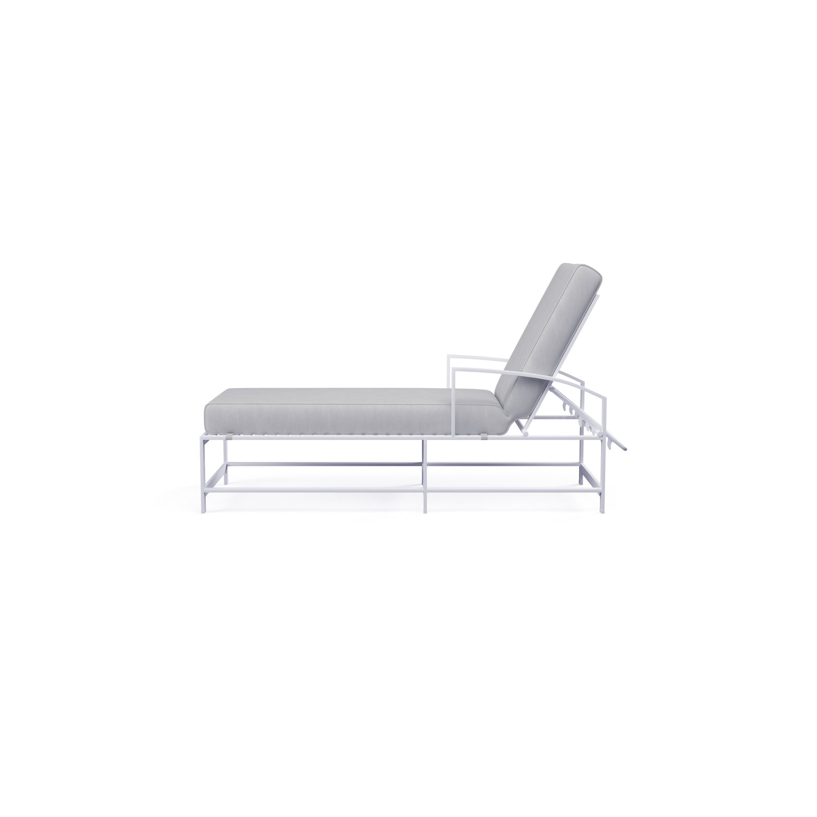 Bristol 72'' Long Reclining Single Chaise Sunbrella® with Cushions, Canvas Granite Sunbrella® Canvas