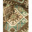 Tapis unique en laine noué à la main 4 pi 2 po x 5 pi 10 po Kieya - gris / vert / beige
