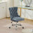 Office Chair,Modern Chenille Upholstered Tufted Button Home Office Chair With Chrome Metal Base,Adjustable Desk Chair Swivel Office Chair-1601569081