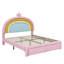 Lit plateforme tapissier Princess avec velours arc-en-ciel et tiroir de rangement Princess-316035511