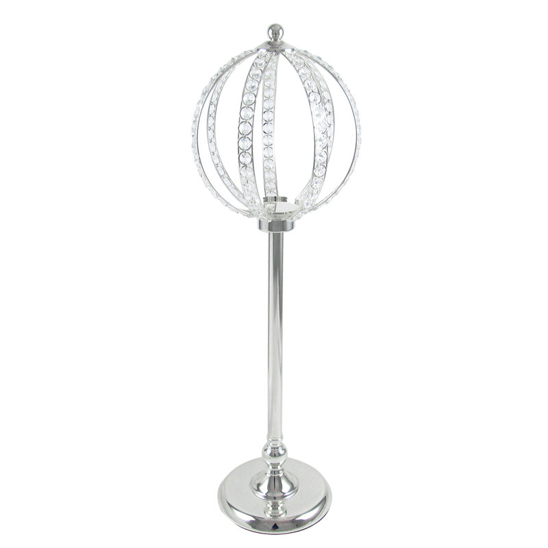 Boule à billes Saltram Princess Crystal, Argent, H 31,1 po x l 9,25 po x P 9,25 po
