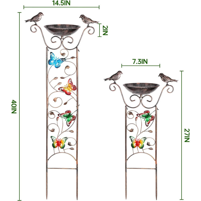 Claranell Metal Birdbath