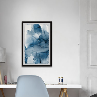 Blue Stain - Single Picture Frame Painting