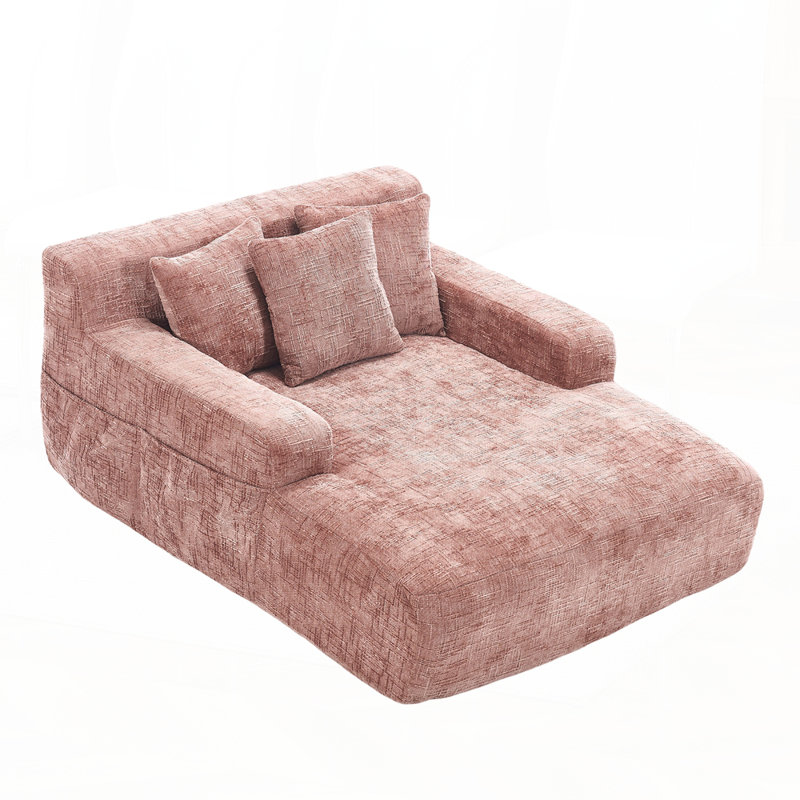 Canapé-lit Chenille, Chenille rose