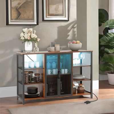Armoire à vin à DEL avec station de charge
