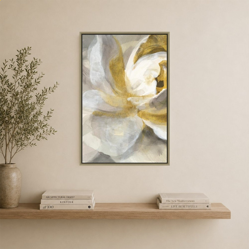 «Abstract Rose Gold» par Danhui Nai, impression sur toile, Champagne, 40" H x 28" W