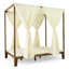 Lit de jour charmant, éléments d'eau, siège confortable, lit de jour à structure en bois avec attrait extérieur, caractéristiques imperméables, chaises longues,