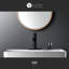 Robinet de lavabo de salle de bain à poignée simple avec drain Sozu Collection - noir mat-70095436