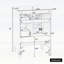 Meuble-lavabo autoportant avec lavabo, tiroirs et tablettes de rangement pour les petites salles de bain-126671661
