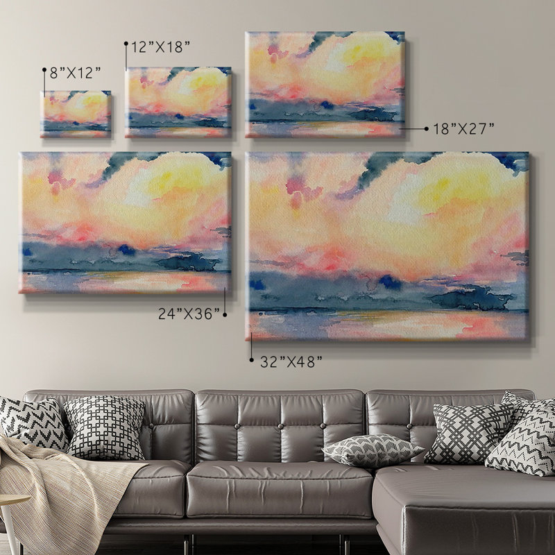 Toile tendue avec châssis Prism Seascape III - prêt à accrocher, H 12 po x l 18 po