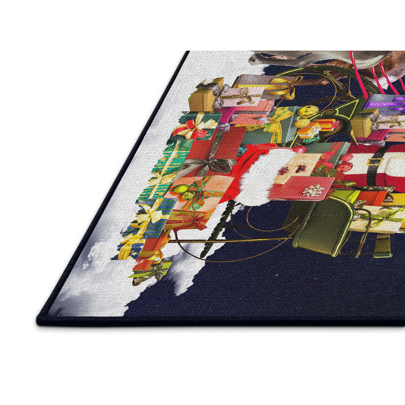Tapis de noël blue area, Rectangle 2 pi x 3 pi