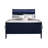 Full Bed In Blue With Led Headboard, Design, Panel Made Of Solid Wood And , 55.21 Depth, 84.22 Width, 47.27 Height Led, Transitional Style, Wide, Deep, High, 72.92 Lb Weight