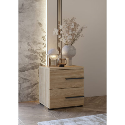 Blockus 45cm W Manufactured Wood Bedside Table