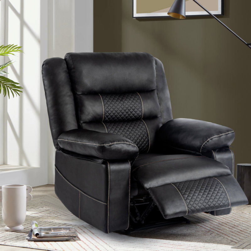 Fauteuil inclinable de massage en cuir respirant, canapé inclinable manuel